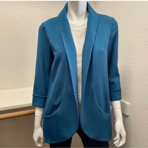 Anthracite By Muse Nordstrom Open Blazer Teal Large